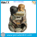 Likable Welcome Dog Resin Garden Water Fountains